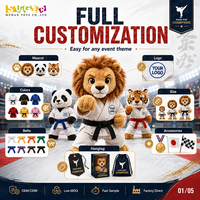 Jouets en peluche de karaté personnalisés de qualité supérieure pour les récompenses de championnat, matériaux écologiques, vente en gros OEM, échantillonnage rapide