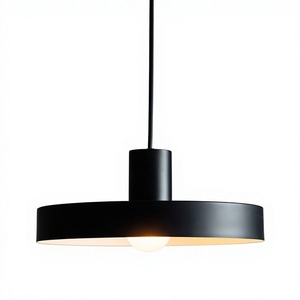 Suspension LED E27 en laiton noir, réglable en hauteur, design moderne et luxueux, CRI80, lumière blanc chaud doux 2700K, abat-jour cloche anti-éblouissement - Product Image 1