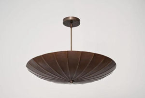 Lustre suspendu Sputnik concave en laiton à six lumières, style Mid-Century Modern, fait main, pour la maison, le bureau, LED - Product Image 3