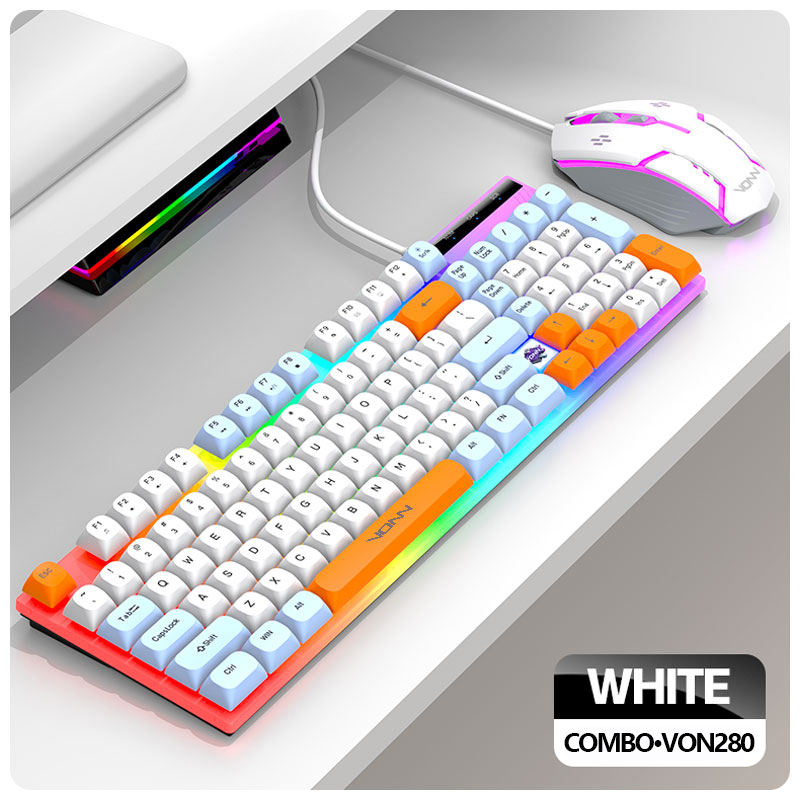Souris + clavier VON280 blanc