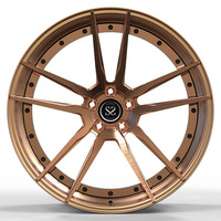 Rines de Aleación de Aluminio Forjado de 2 Piezas, Personalizados, Color Bronce Cepillado, de 18 a 23 Pulgadas, para Autos Universales