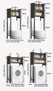 Sterilite 3-Tier Shelves Home Storage Rack for Bathroom Dryer Toilet <strong>Washing</strong> Machine Various Scenarios
