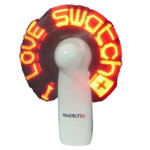 Ventilateurs à messages LED personnalisés, cadeaux promotionnels, vente en gros, prix bas, souvenirs pour événements scolaires, cadeaux d'entreprise, logo personnalisé - Product Image 1