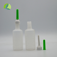 Bouteille jetable en plastique LDPE transparent de 120 ml et 133 ml pour douche médicale à la glycérine, avec des buses longues et souples pour liquides