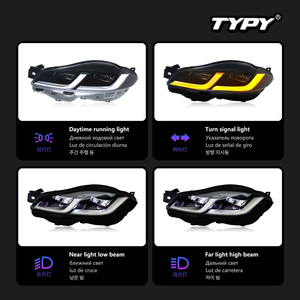 Feux avant TYPY pour Jaguar XJL 2012-2019, nouveaux feux de jour à LED de style lentille et clignotants séquentiels. - Product Image 3