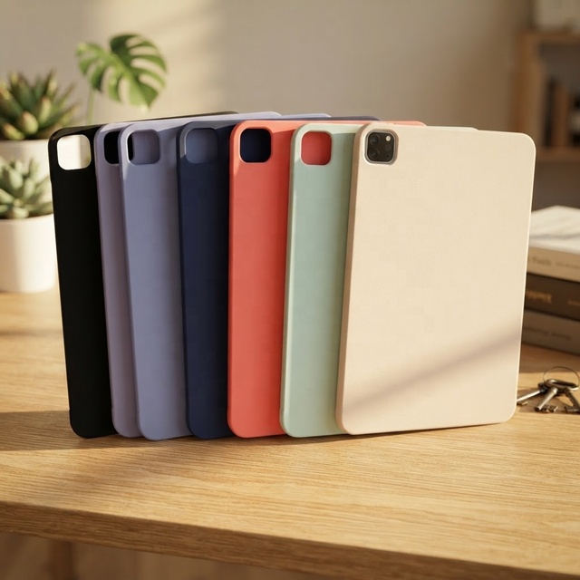Liquid Silicone Anti-Drop Solid Color Tablet Case for iPad