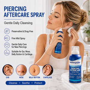 Spray per la cura dei piercing Waterpulse Saline Wound Wash 0.9% cloruro di sodio, nebulizzazione fine per orecchio, naso, cartilagine e piercing corporeo. - Product Image 3