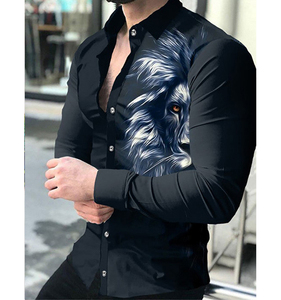 OEM/ODM Whosale di alta qualità da uomo a manica lunga camicie stampa digitale moda per gli uomini - Product Image 4