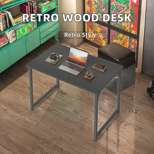 Low-priced Modern Commercial Home Study Using Retro Wood Waterproof -Scratch Resistant Surface Adjustable Casters Rugged <b>Desk</b> - Product Image 2