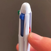 맞춤형 4색 로고 홍보용 다기능 볼펜 플라스틱 동물 디자인 비즈니스 사무용품 편안한 그립감
