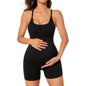 Combinaison de yoga sexy pour femme enceinte, dos nu, confortable, taille haute, effet push-up des hanches, ensemble de yoga - Product Image 1