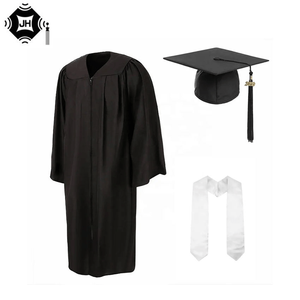 Wholesale Matte Black Graduation Gown for Adults <strong>University</strong> Graduation Gowns School Uniform <strong>Design</strong> - Product Image 1