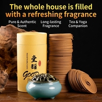 Encens en spirale naturel désodorisant 4 heures au bois de santal, bois d'agar, osmanthus et armoise pour la maison, l'hôtel et les toilettes – Parfum d'intérieur