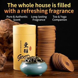 Incenso Naturale Deodorante a Spirale di Sandalo, Agarwood, Osmanto e Assenzio, Durata 4 Ore, per Casa, <span class=keywords><strong>Hotel</strong></span> e Bagno, Fragranza per Interni - Product Image 5