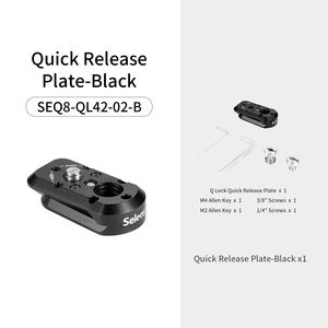 Selens 黑钛 1/4 <span class=keywords><strong>3</strong></span>/8 螺丝 ARRI 定位销 NATO 兼容迷你快装板，适用于相机监视器 Vlog 摄制设备 - Product Image 2