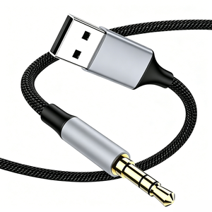 Adattatore audio da USB a jack da 3,5 mm placcato oro per riproduzione musicale, all'ingrosso per fabbriche, da USB maschio a maschio, scheda audio UX - Product Image 1