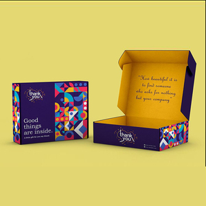 Fancy Design Custom Printed Purple Recycle Kraft Corrugated Folding Box Clothing Gift Mailer Shoe Wig Packaging Shipping Boxes