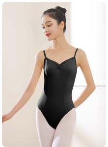 Justaucorps de danse à col en V pour femme, tenue de <span class=keywords><strong>ballerine</strong></span> professionnelle pour l'entraînement et la performance, costumes de gymnastique - Product Image 5