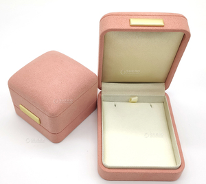 Shero caja de anillo de terciopelo de lujo personalizada elegante moda Rosa romántico embalaje de joyería - Product Image 4