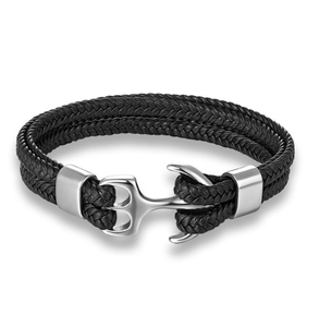 <span class=keywords><strong>Bracelet</strong></span> d'ancre pour hommes en acier inoxydable 316L 2025 bijoux fins <span class=keywords><strong>Bracelet</strong></span> en <span class=keywords><strong>cuir</strong></span> véritable pour hommes personnalisés pour cadeaux de noël - Product Image 3