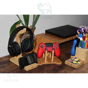 Soporte de bambú duradero para auriculares, colgador original para auriculares con ranura para soporte para Iphone, soporte para auriculares - Product Image 6
