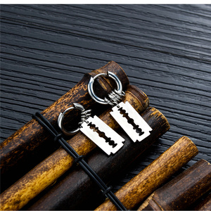 Pendientes de moda de acero inoxidable para hombres y niños, pendiente con colgante rectangular, diseño hueco tallado, gran oferta, <span class=keywords><strong>2021</strong></span> - Product Image 2