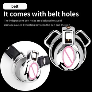 Jaula de Castidad Pequeña FRRK para Hombres Gay, Nuevo Candado para Pene con Anillos para Pene, Juguetes Sexuales Eróticos Bongda, Cinturón - Product Image 5