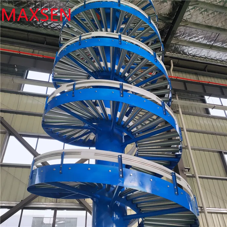 Conveyor Industrial Gravity Rollers Spiral Conveyor Conveying System Automatic Pallet Conveyor For Boxes Packing Industry