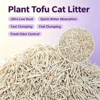 Litière pour chat en tofu végétal, sans poussière, à agglomération rapide, forte absorption d'eau, jetable aux toilettes, sable naturel pour chat
