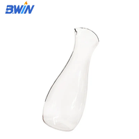 Carafe en polycarbonate personnalisable de 28 cm, verre à fête moderne transparent pour le vin et le jus, fabriqué en plastique durable