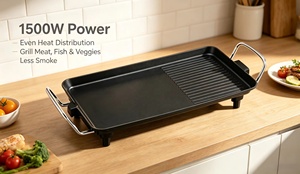 Grill électrique coréen multifonction grande capacité avec plaque en aluminium pour <span class=keywords><strong>raclette</strong></span> et barbecue domestique - Product Image 3