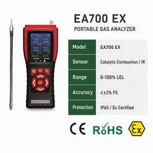 เครื่องตรวจจับก๊าซไวไฟแบบพกพา EA700 ระดับ IP65 หน้าจอสี 3.5 นิ้ว สำหรับตรวจจับการรั่วไหลของก๊าซอุตสาหกรรม - Product Image 6