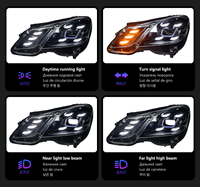 Kit de Actualización de Faros Delanteros Blancos de 6000K para Mercedes Benz Clase E W212 2010-2013, 12V, Carcasa Duradera de ABS, Conexión Plug+Play, Fácil Instalación
