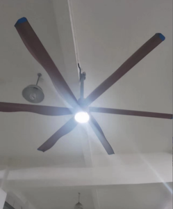 Ventilateur de plafond HVLS de 12 pieds au design moderne, couleur bronze, pales en aluminium et magnésium, faible bruit, idéal pour les salles de sport et le yoga - Product Image 3