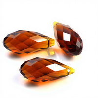 Perles en verre émaillé 3D à trous horizontaux en forme de goutte d'eau 12-25 mm, apprêts pour bijoux, pendentifs pour colliers/boucles d'oreilles, décorations de lustres