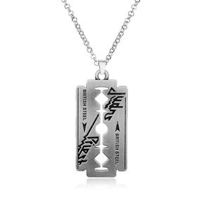 Collier pendentif en forme de lame de rasoir Judas Priest, groupe de rock hip-hop, longue chaîne, collier en métal pour homme - Product Image 5