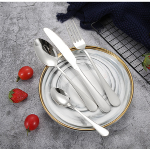 <span class=keywords><strong>Couverts</strong></span> en acier inoxydable de haute qualité pour hôtel/restaurant, 16/24 pièces, avec boîte cadeau noire - Product Image 2