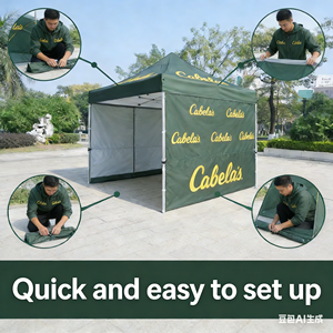 Auvent Imprimé Personnalisé Robuste pour Promotion Extérieure, Tente Événementielle Pop-Up 10x10 pour Vendeurs, Alimentation et Salons Professionnels - Product Image 4