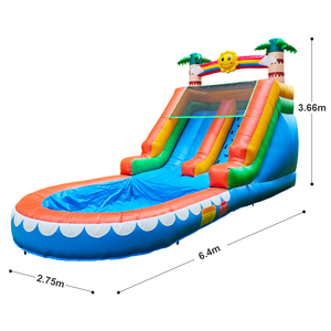 USA Stock <b>Inflatable</b> <b>House</b> Water Slide for Kids Backyard Birthday Party Outdoor Fun Playhouse With Splash Pool Water Slide Infla - Product Image 5