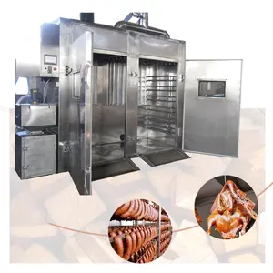 Máquina de horno de ahumado de línea de proceso de salchicha de cerdo ahumada con el mejor precio, máquina para ahumar carne de cerdo