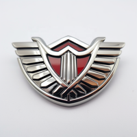Autocollant d'emblème en métal chromé 3D de luxe Logo d'insigne adhésif de haute qualité pour l'artisanat industriel personnalisé emballé dans des cartons