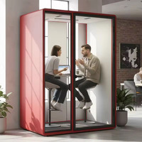 Cabine de travail insonorisée portable pour bureaux à aire ouverte et espaces commerciaux