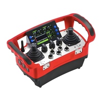 Système de télécommande radio sans fil pour grue industrielle, portée 100-300m, joystick double proportionnel pour pièces de grue à tour