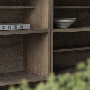 Modern Large Capacity and Stable Structure Oak <b>Solid</b> <b>Wood</b> <b>Bookcase</b> with 5 Shelves and 1 Drawer for Home Office - Product Image 6