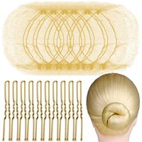 CJ707 Lot de 20 filets à cheveux et 40 pinces en U pour enfants – Accessoires capillaires invisibles pour ballet, outils de coiffure, costumes de performance pour filles – Grande vente