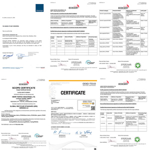 KT21C814 vente en gros, coton biologique de chanvre certifié GOTS mélangé écologique tissu français à rayures éponge - Product Image 2