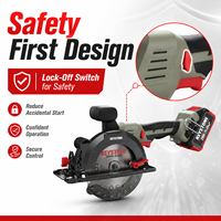 Scie circulaire sans fil 20V à moteur brushless 5025 avec poignée souple, extraction de poussière et éclairage LED pour la découpe du bois