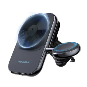 2 In 1 Patent Design S15 KC PSE Semiconductor Cooling Fan Magnetic Car Wireless Charger Mount For IPhone 14 13 12 Apple Watch