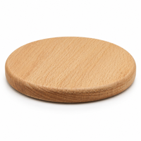 Sous-verres ronds en bois de hêtre de 8,8 cm pour gravure laser, en stock à l'étranger, pour les grossistes, les boutiques de cadeaux, les hôtels, les cafés et les acheteurs d'événements