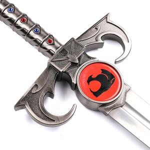 Spada <span class=keywords><strong>Anime</strong></span> da 120cm con Lama in Acciaio 440ss, Accessorio per Cosplay, Spada di Omens di Lion-O dei Thundercats con Supporto in Legno - Product Image 5